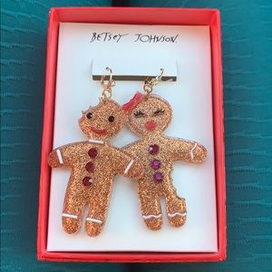 BETSY JOHNSON NOVELTY GINGERBREAD EARRINGS